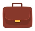 Briefcase, portfolio isolated icon, brown office bag, case for documents or files, leather briefcase Royalty Free Stock Photo