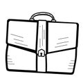 Briefcase for Professor Hand Drawn Vector Illustration