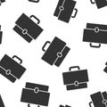 Briefcase sign icon seamless pattern background. Suitcase vector illustration on white isolated background. Baggage business Royalty Free Stock Photo