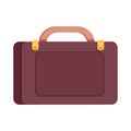 Briefcase or suitcase icon. Brown elegant, modern briefca