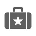 Briefcase, suitcase icon / gray color