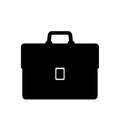 Briefcase symbols flat black icon vector illustration Royalty Free Stock Photo