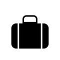 Briefcase symbols flat black icon vector illustration Royalty Free Stock Photo