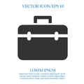 Briefcase vector icon EPS 10. Business/businessman simple isolated symbol Royalty Free Stock Photo