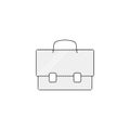 briefcase thin line icon. portfolio Hand Drawn thin line icon Royalty Free Stock Photo