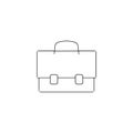 Briefcase thin line icon. portfolio Hand Drawn thin line icon Royalty Free Stock Photo