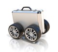 Briefcase on wheels 3d concept