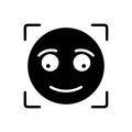 Black solid icon for Briefly, concisely and glance