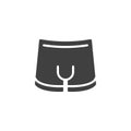 Briefs short vector icon