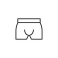 Briefs underpants line icon