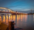 Brienenoord bridge by night Royalty Free Stock Photo