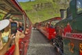 Brienz Rothorn Bahn, steam train driving up a mountain near the Brienzer Rothorn, Emmental Alps, Swiss Alps