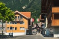 Wooden sculptures in Brienz town, Switzerland