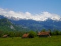 Brienze farm scenery,Switzerland Royalty Free Stock Photo