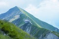 Brienzer Rothorn mountain summit with top station of the cogwheel train, swiss alps