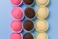 Brigadeiro Beijinho and Bicho de Pe: sweets from Brazil. Child b