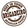Brigadeiro grunge rubber stamp