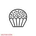 Brigadeiro icon vector. Brazilian sweet brigadier design illustration