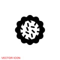 Brigadeiro icon vector. Brazilian sweet brigadier design illustration