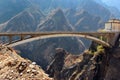 Brigde in central part of Tiger Leaping Gorge in Yunnan, Southern China Royalty Free Stock Photo