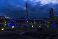 Bridge at night in Bucharest Royalty Free Stock Photo