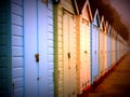 Brighlty Painted Beach Huts