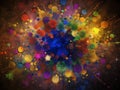 bright abstract background with large colorfull spots and dark background Royalty Free Stock Photo