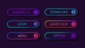 Bright abstract buttons for web design. Royalty Free Stock Photo
