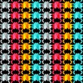 Bright abstract colored seamless pattern on black background Royalty Free Stock Photo