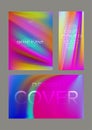 Bright abstract colorful galagramic banners. Royalty Free Stock Photo