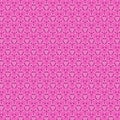 Bright abstract geometric fabric and paper seamless pattern White and black polka dots Hot pink background Royalty Free Stock Photo