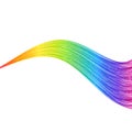 Bright Abstract Horizontal Rainbow Wave Lines.