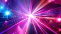 Bright abstract light explosion with stars on a colorful background Royalty Free Stock Photo