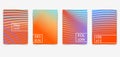 Bright abstract minimalistic line pattern folder collection