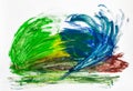 Bright abstract painting painted with acrylic paints Royalty Free Stock Photo