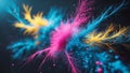 Bright Abstract Particle Burst Background.