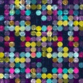 Bright abstract psychedelic circles on a black background. vector illustration Royalty Free Stock Photo