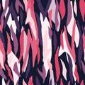 Bright abstract seamless pattern with animal leather stripes ornament. Pink, purple, white colorful safari print