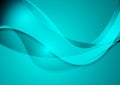 Bright abstract turquoise wavy corporate background