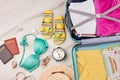 Bright accessories for rest on south. Royalty Free Stock Photo