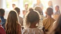 A bright and airy community center filled with people of all ages gathered to sing and create beautiful melodies