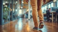 Workspace with Casually Dressed Professionals. Artfully Crafted Depth of Field and Subtle Bokeh Background