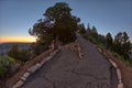 Bright Angel Point Trail Grand Canyon North Rim Sundown Royalty Free Stock Photo