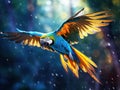 Bright ara parrot flying Royalty Free Stock Photo