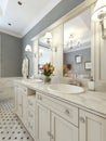 Bright art deco style bathroom Royalty Free Stock Photo