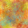 Bright autumnal washed blurred layered seamless pattern Mixed random chaotic blots spots splashes splotches smudges Royalty Free Stock Photo