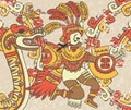 Bright background in the Aztec style