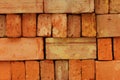 Background of red tempered building brick.