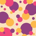 Bright background with circles. Pink, yellow, purple colors Royalty Free Stock Photo