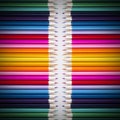 Bright background of colored pencils